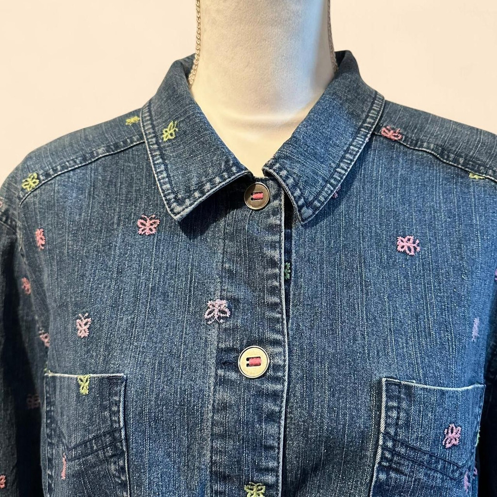 Alfred Dunner Vintage Denim Button-Up